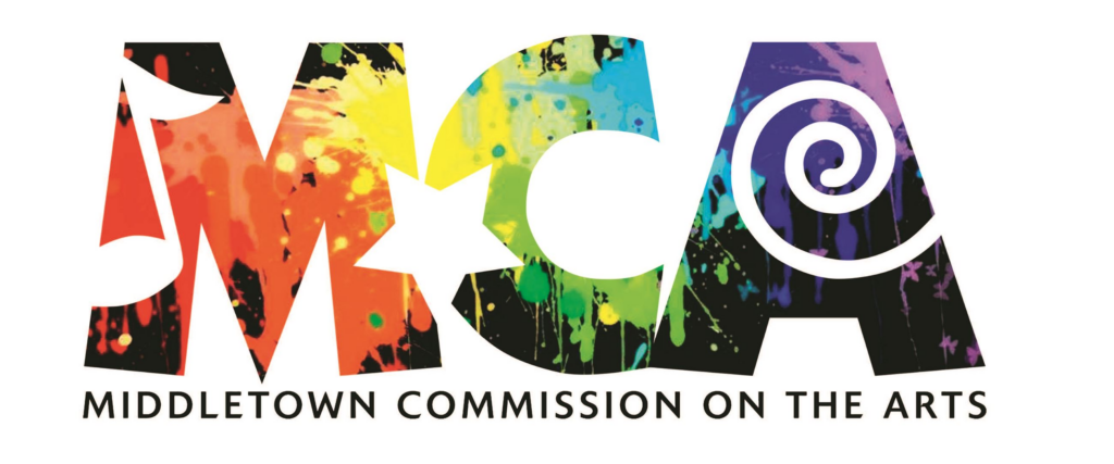 Colorful logo for the Middletown Commission on the Arts, a non-profit organization that provides grants to cultural organizations.
